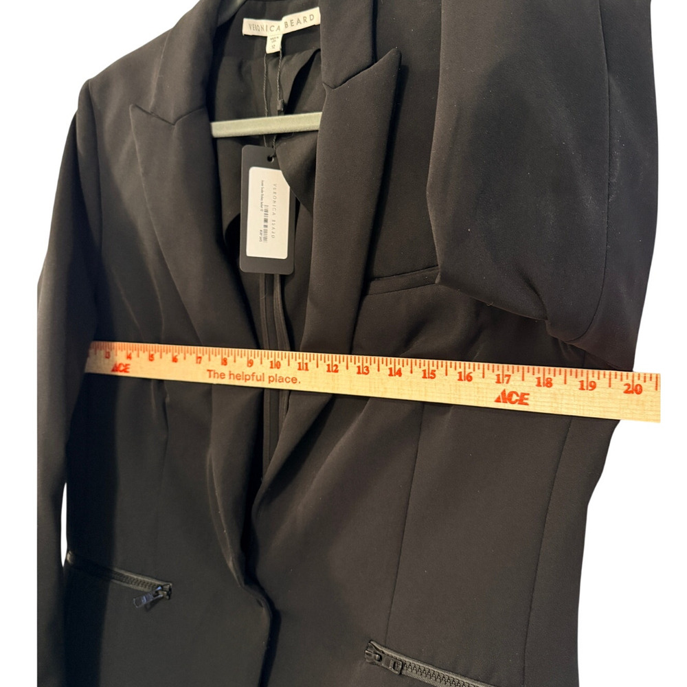 NWT Veronica Beard 12 Iconic Scuba Dickey Jacket $645 Bi Stretch Blazer Black - Picture 8 of 12